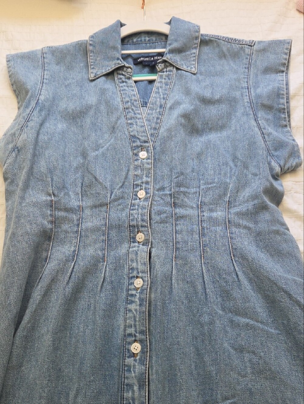 Veronica Beard Ruben Denim Midi Dress - Picture 5 of 9
